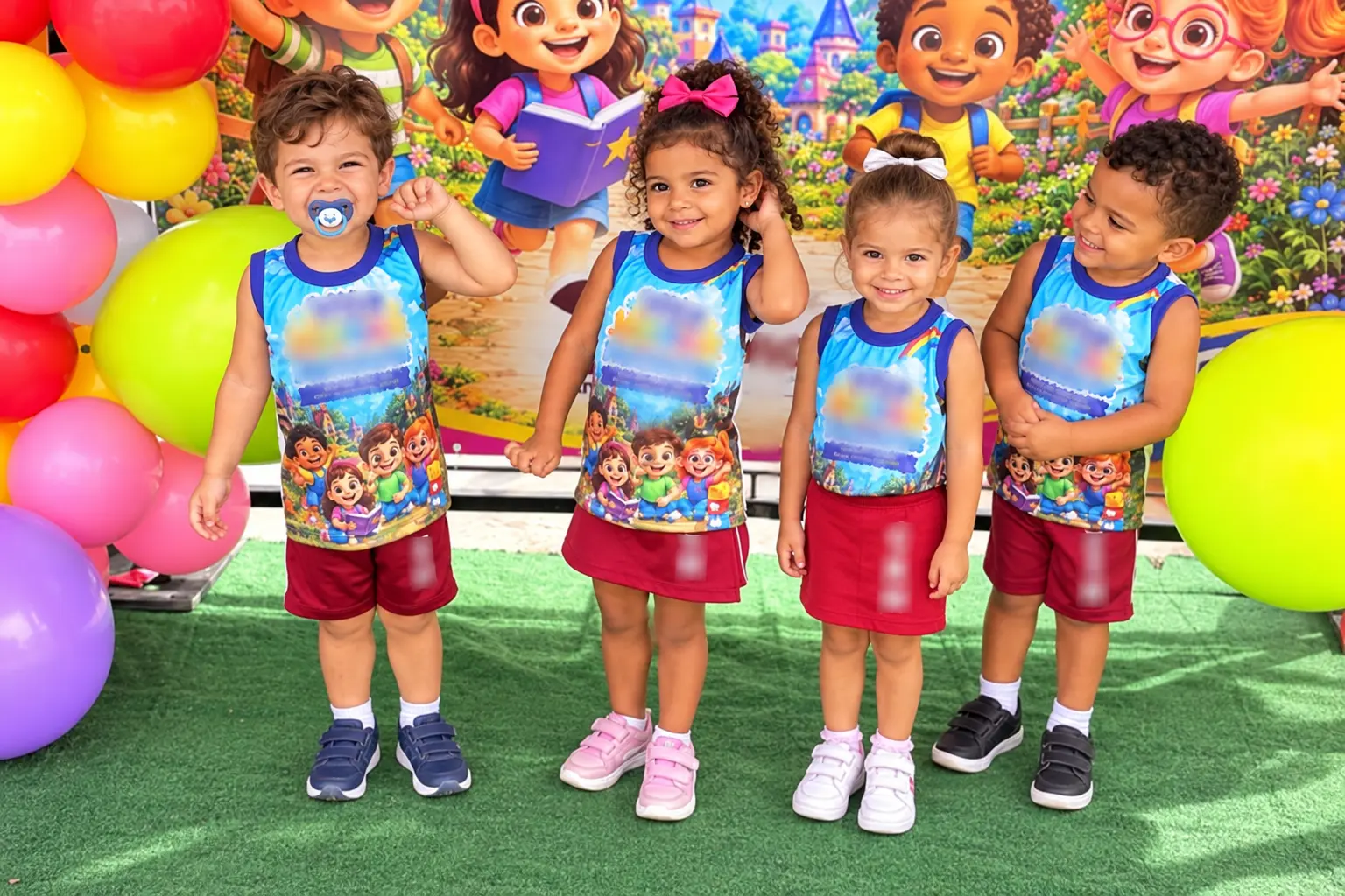 Crianças do Centro Educacional Modelo na Vila Mágica, durante a Semana das Crianças